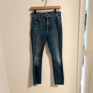 Mother Size 26 HighWaisted Looker Ankle Fray jeans